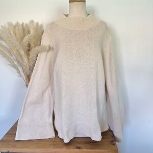 COS Heavy weight 100% cotton bell sleeve sweater